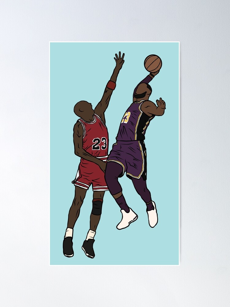 Los Angeles Lakers Lebron James Reverse Windmill Dunk Poster Wall Hanging  Gift