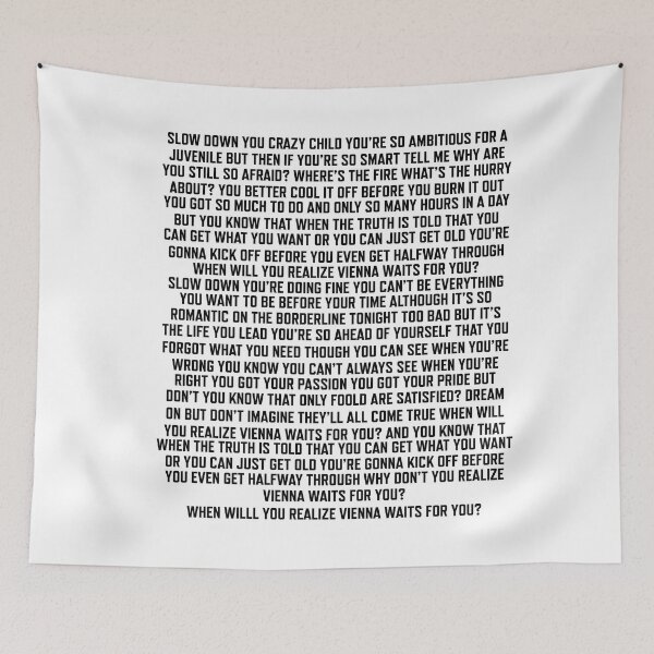 Item preview, Vienna, Billy Joel designed and sold by lam330.