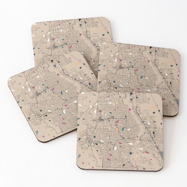 Item preview, Port St. Lucie, USA terrazzo city map designed and sold by cozyspirit.