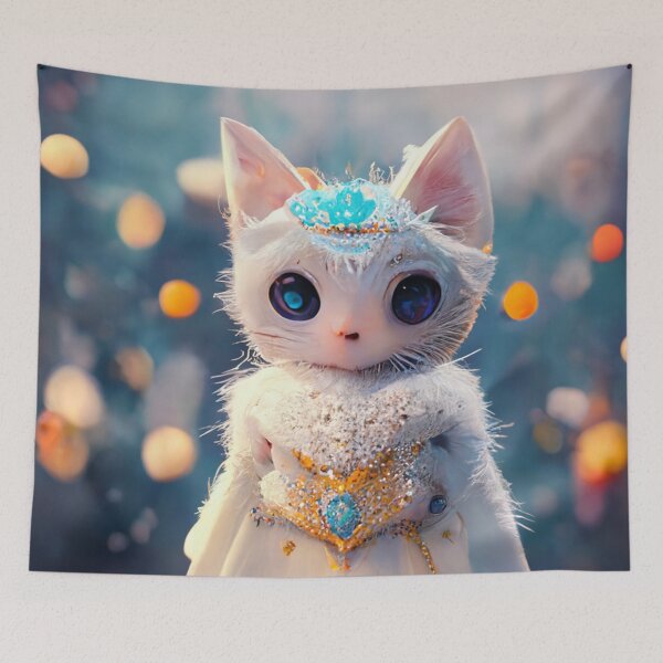 Item preview, Cute Snow Queen Cat With Bokeh  designed and sold by Pet Shelter.