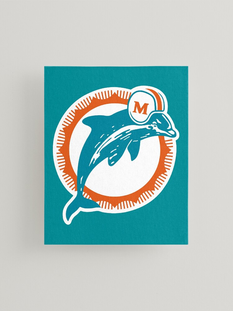 Miami Dolphins Football Team Retro Logo Florida License Plate Art