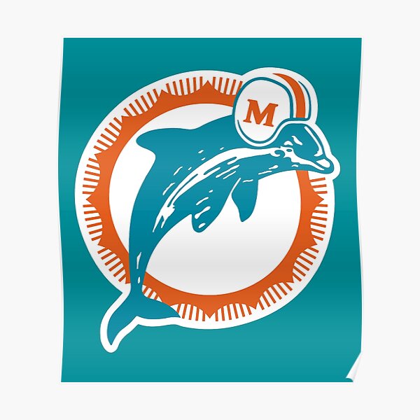 Retro Miami Mascot Original Concept - Miami Dolphins - Posters and Art  Prints