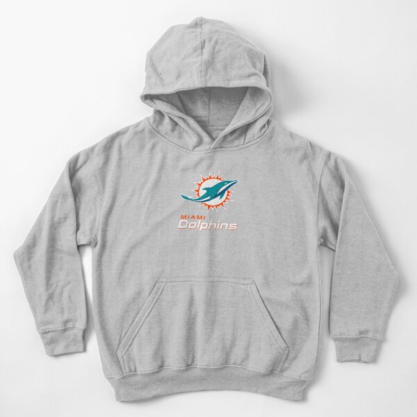 Miami Dolphins Hoodie Youth Large 12/14 Teal Pullover Embroidered