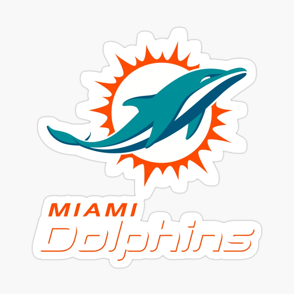 Miami Dolphins Logo NFL Sport Car Bumper Sticker Decal SIZES