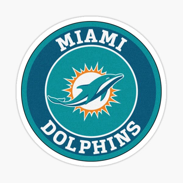 Metallic Miami Dolphins Sticker