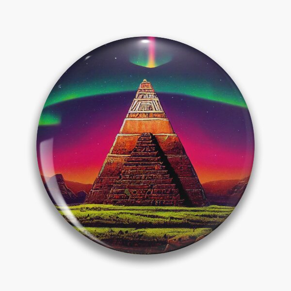 Artikelvorschau, Pyramiden-Sonnenuntergang unter Aurora Borealis entworfen und verkauft von Chillum.