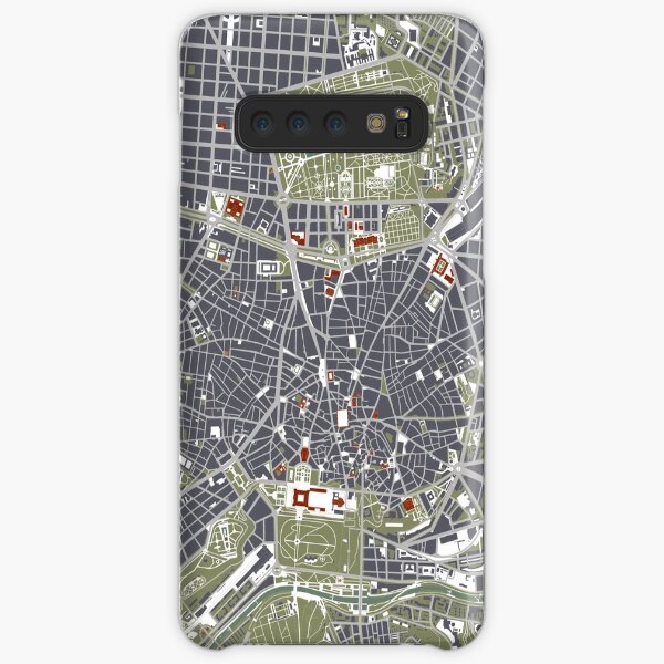 Madrid Stadtplan Gravur Samsung Galaxy Leichte Hülle