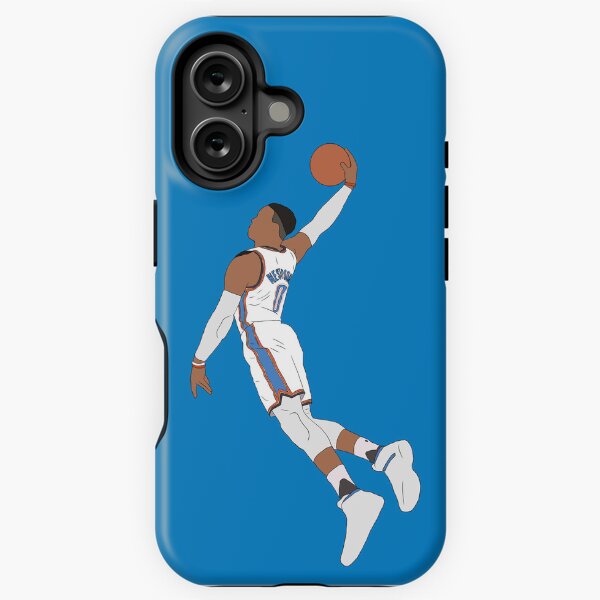 Vista previa del artículo con la obra «Russell Westbrook Dunk», diseñado y vendido por RatTrapTees.
