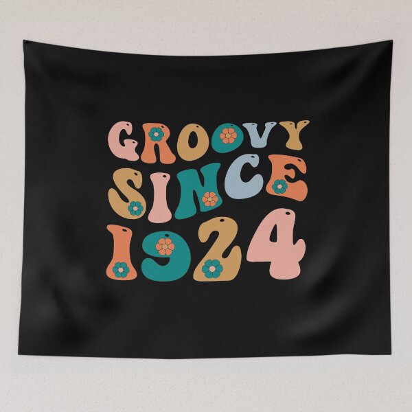 Item preview, Groovy Since 1924 | 98th Birthday | Retro Groovy Birthday designed and sold by AMINE  ★★★★★.