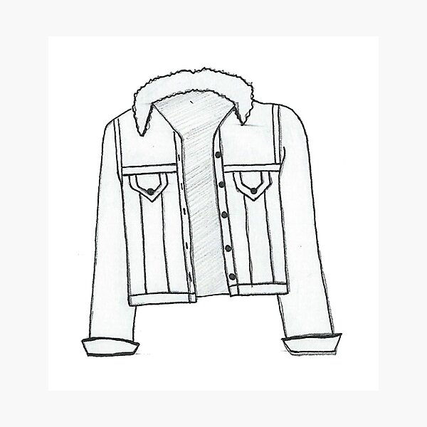 [GRAVER]★ELBOW DRAWING SMILE WHITE CLIP DENIM JACKET UNISEX] Elbow Drawing Smile White Clip Jean Jacket - GRAVER