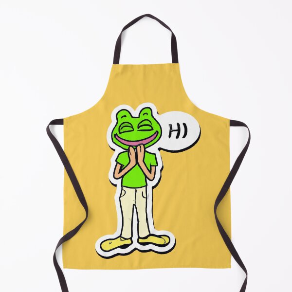 Item preview, Man with Smiling Frog Head Yellow AI Art designed and sold by sweetbelle.