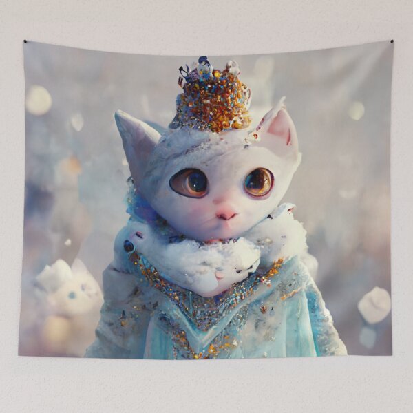 Item preview, Fairy Snow Queen Royal Cat wearing beautiful  Winter Dress designed and sold by Pet Shelter.
