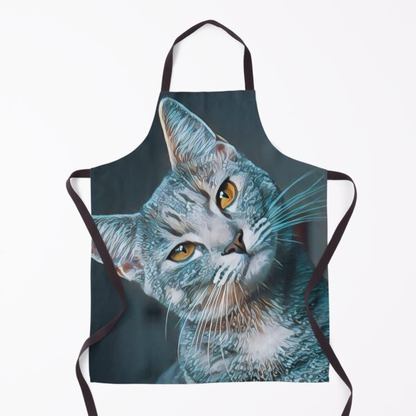 Item preview, A Beautiful Grey Tabby Cat with golden amber eyes in a paint effect designed and sold by ditzy-designs.