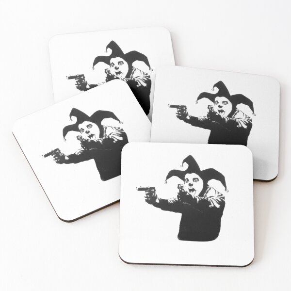 Item preview, Banksy shouting clown, jester with guns designed and sold by DataDude.
