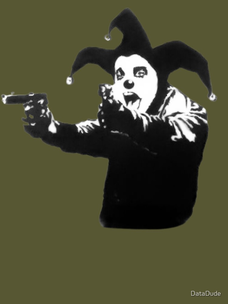 Banksy shouting clown, jester with guns | Essential T-Shirt