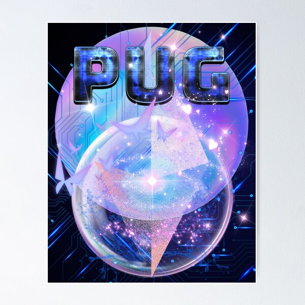 Item preview, Pug | Cosmic Love | Power Up Poster designed and sold by puggear.