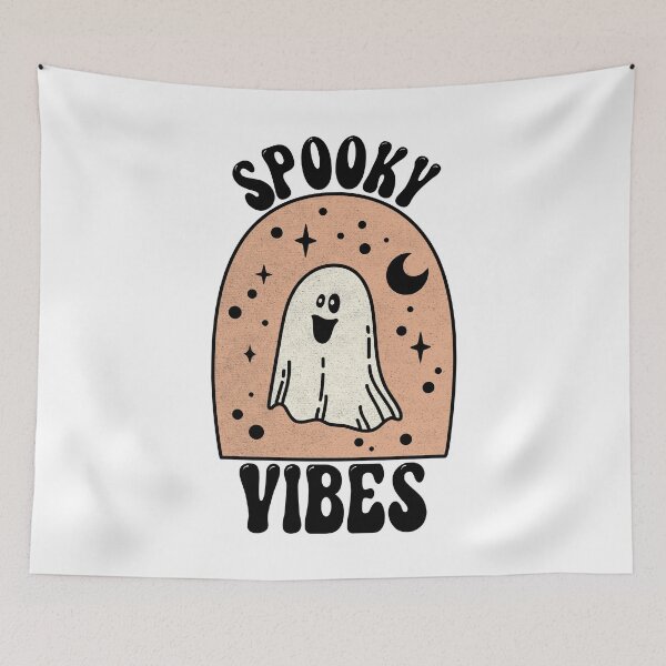 Item preview, Ghost spooky vibes aesthetic halloween creepy cute design designed and sold by absolutdesign.