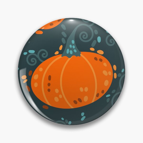 Item preview, Bright autumn pattern with pumpkins on a gray-green background. designed and sold by Drozdova.