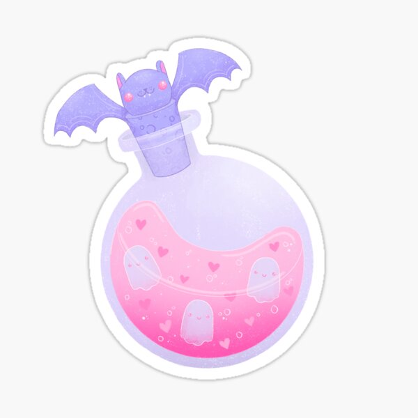 Cute Halloween Magical Bat Potion Sticker