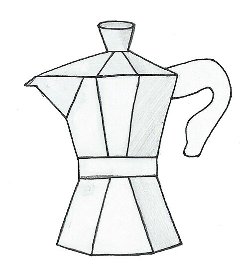 Moka Pot Coffee Maker Drawing By Olivialee14 Moka Pot Coffee Maker Drawing By Olivialee14