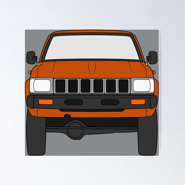 Item preview, Toyota Hilux 1979-1983 orange color designed and sold by EdimDesign.