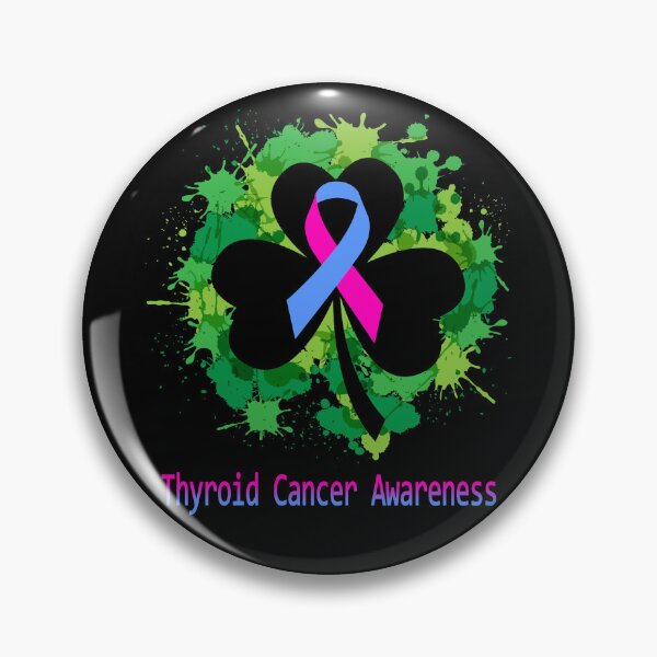 Item preview, Thyroid Cancer Awareness Clover Ribbon Happy Patricks Day Support Thyroid Cancer Warrior Gifts designed and sold by Tammyilaria.