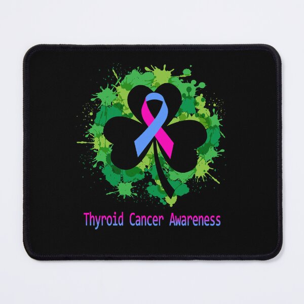 Item preview, Thyroid Cancer Awareness Clover Ribbon Happy Patricks Day Support Thyroid Cancer Warrior Gifts designed and sold by Tammyilaria.
