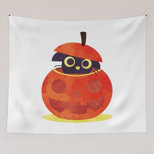 Item preview, Adorable cat in a pumpkin spooky vibes aesthetic halloween cute designed and sold by absolutdesign.