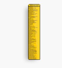 Library Sign - Dewey Decimal System by Tens - Caution Yellow Metal Print