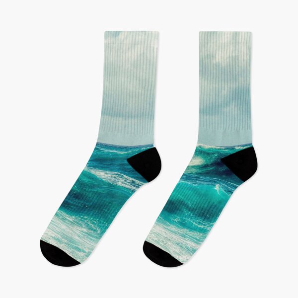Item preview, Blue Turquoise Ocean Summer Beach Foamy Waves with Sky and Clouds designed and sold by MyArt23.