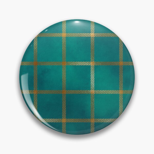 Item preview, Teal and Black Pattern of Gold Plaid Squares designed and sold by LDTreasures.