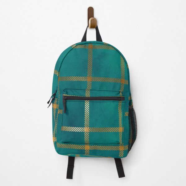 Item preview, Teal and Black Pattern of Gold Plaid Squares designed and sold by LDTreasures.