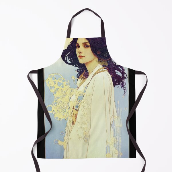 Item preview, Beautiful Pharmacist in a White Lab Coat Art Nouveau Style Abstract designed and sold by ARTIFLAVE.