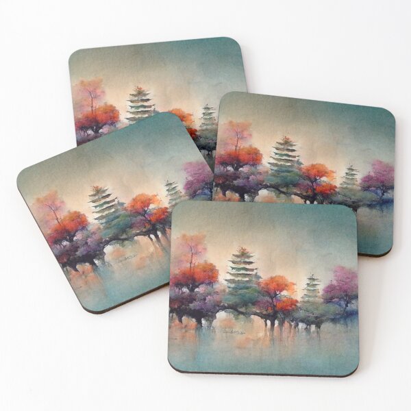 Item preview, Trees in a surreal painting, pastel colors, abstract creative designed and sold by AmazinfArt.