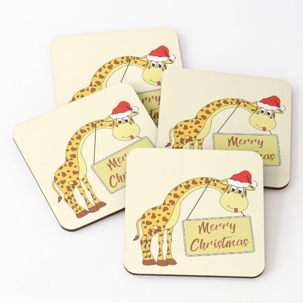Artikelvorschau, Lustige Weihnachtsmann-Giraffe entworfen und verkauft von Coffee Lifestyle.