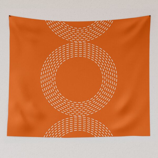 Item preview, Orange Abstract Geometric Pattern - Dashed Circles designed and sold by thelustrous.