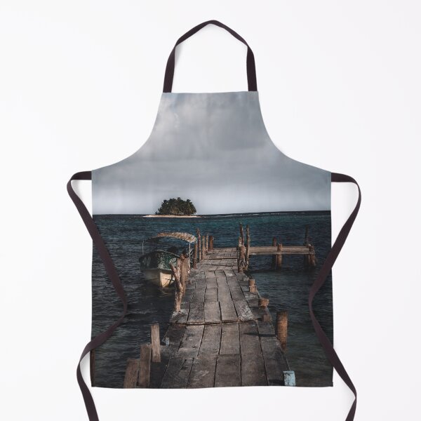 Item preview, Panama boat dock with little island designed and sold by photofelix-.
