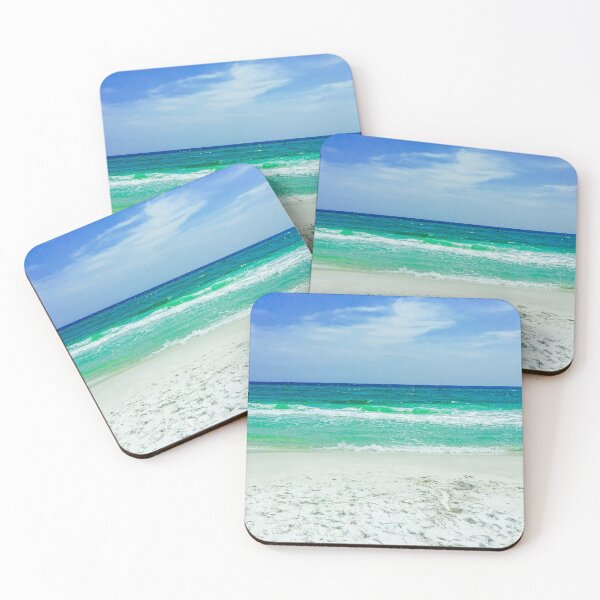 Item preview, Blue Turquoise Ocean Summer Beach Foamy Waves with Sand and Blue Sky designed and sold by MyArt23.