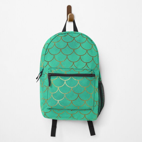 Item preview, Teal and Black Pattern of Gold Fish Scales designed and sold by LDTreasures.