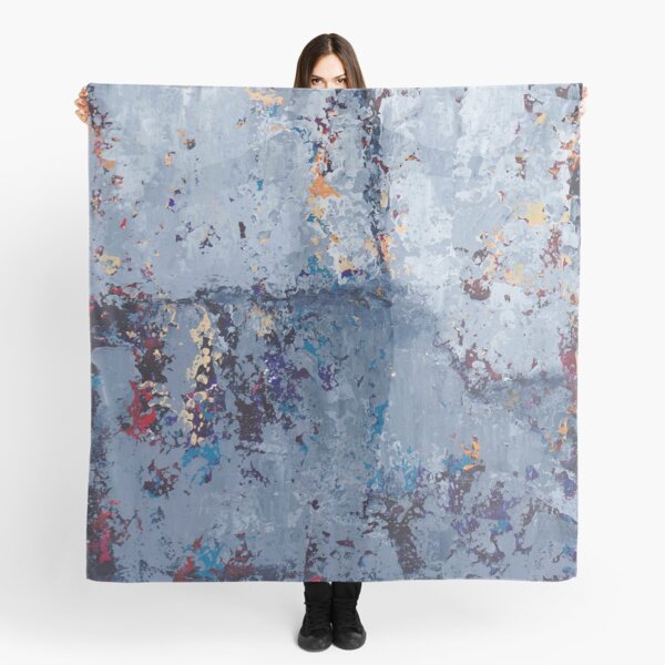 Gray Grunge Abstract Scarf