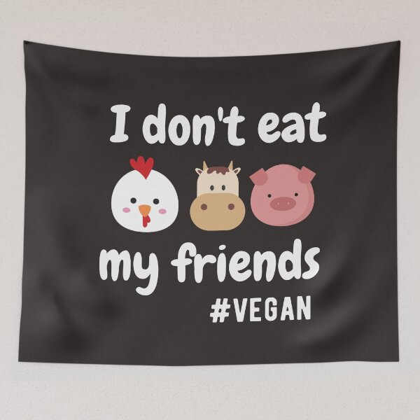 Item preview, I don't eat my friends - #vegan designed and sold by GaliYoga.