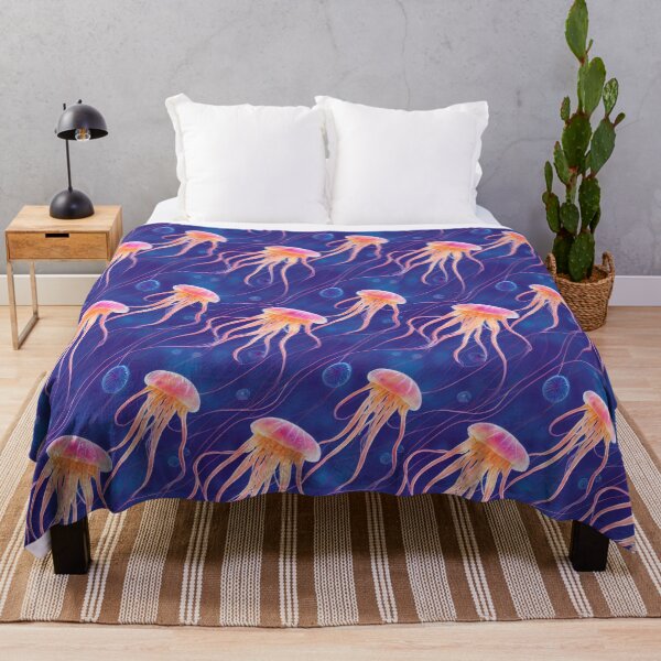 Item preview, Purple and Orange Jellyfish designed and sold by sixblackroses.