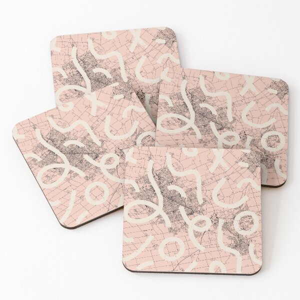 Item preview, Kitchener, Canada - pink map collage designed and sold by cozyspirit.