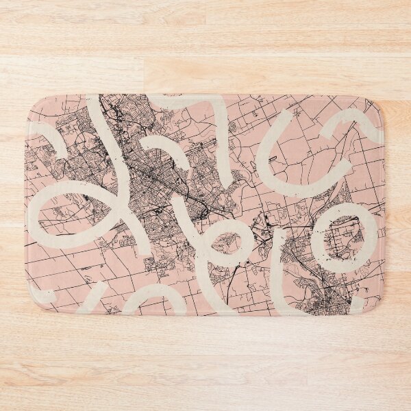Item preview, Kitchener, Canada - pink map collage designed and sold by cozyspirit.