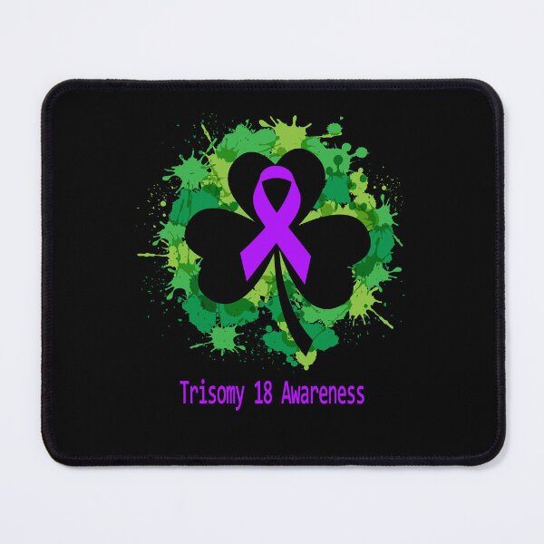 Item preview, Trisomy 18 Awareness Clover Ribbon Happy Patricks Day Support Trisomy 18 Warrior Gifts designed and sold by Tammyilaria.