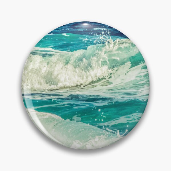 Aperçu de l'œuvre Océan bleu turquoise Plage d'été Vagues écumeuses créée et vendue par MyArt23.