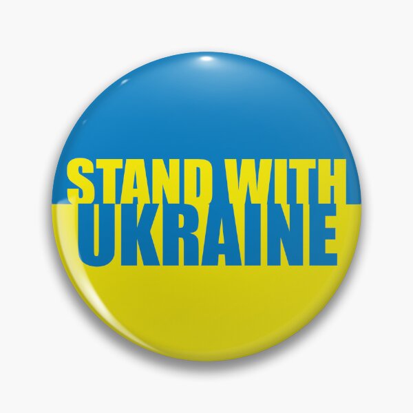 Artikelvorschau, Stehen Sie mit Ukraine-Unterstützungsaufkleber entworfen und verkauft von TrenderDesigns.