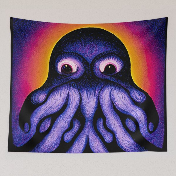 Item preview, Cthulhu Fridays Oh Yeah Black Light Poster designed and sold by WinnieWonka13.