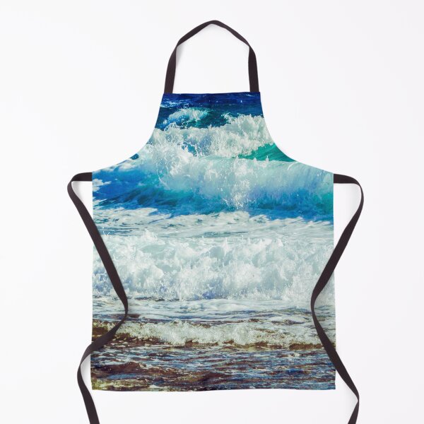 Aperçu de l'œuvre Plage d'été avec océan bleu turquoise, vagues mousseuses et sable créée et vendue par MyArt23.