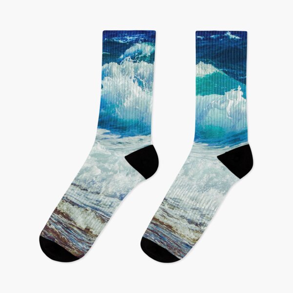 Item preview, Blue Turquoise Ocean Summer Beach Foamy Waves with Sand designed and sold by MyArt23.